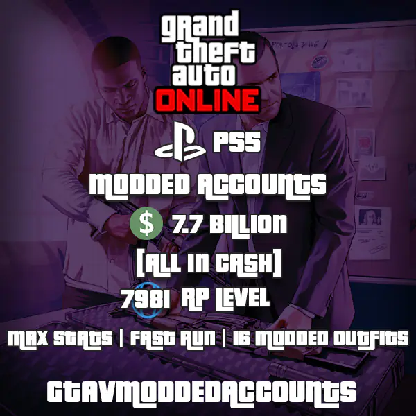 Buy GTA 5 MODDED ACCOUNT  750 Million in Total Assets (PS5) - PSN Account  - GLOBAL - Cheap - !